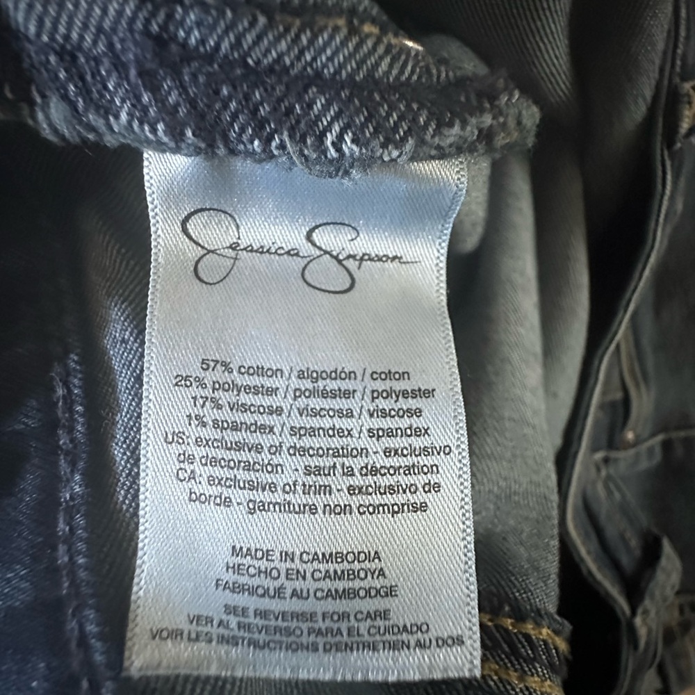 Jessica Simpson Blue Skinny Jeans with Gradient Wash - Picture 3 of 5